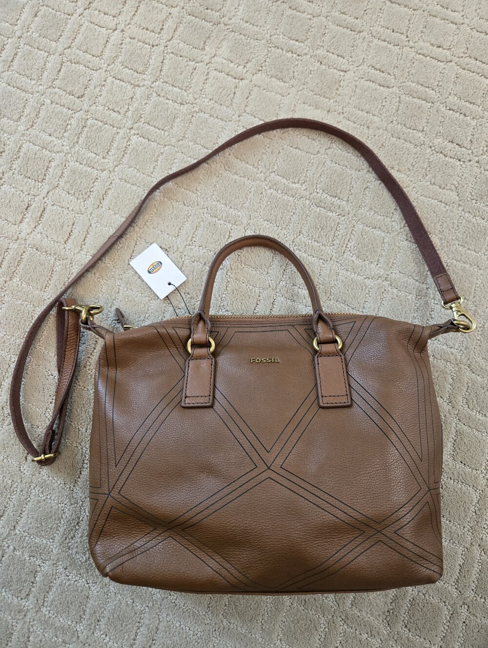 Fossil Lucy LSR Satchel NWT